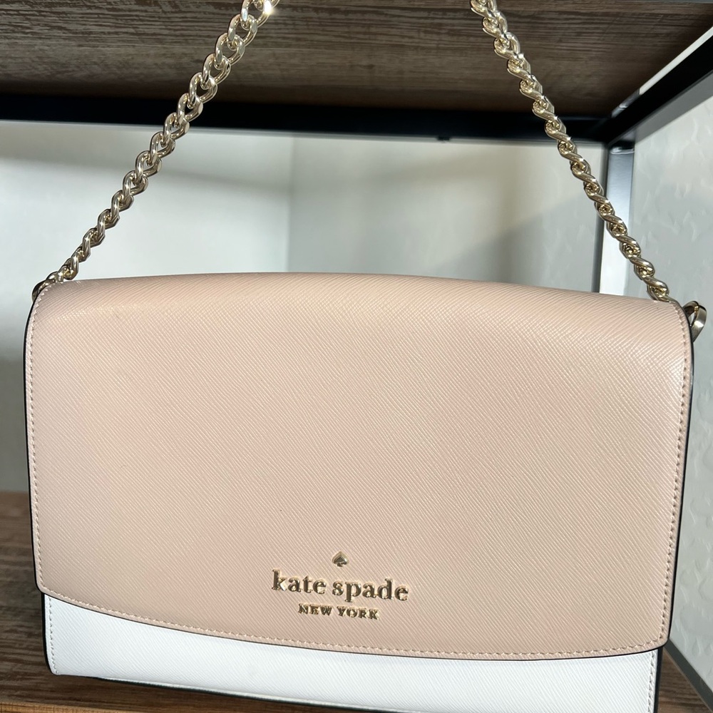 Kate Spade New York Women's Madison Saffiano Leather Small Flip CrossBody Bag.
